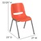 Emma and Oliver Ergonomic Shell Student Stack Chair - Classroom Chair / Office Guest Chair
